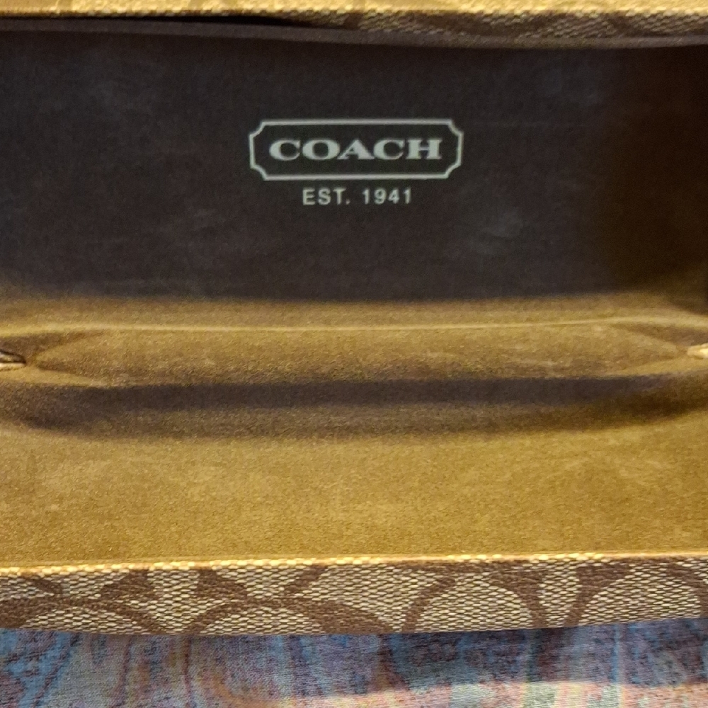 Coach Brown Signature Eyewear Case